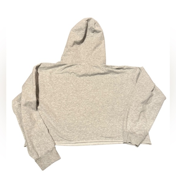 ZYIA Heather Gray Raw Hem Cropped Hoodie Size Small NO DRAWSTRING - Picture 6 of 6